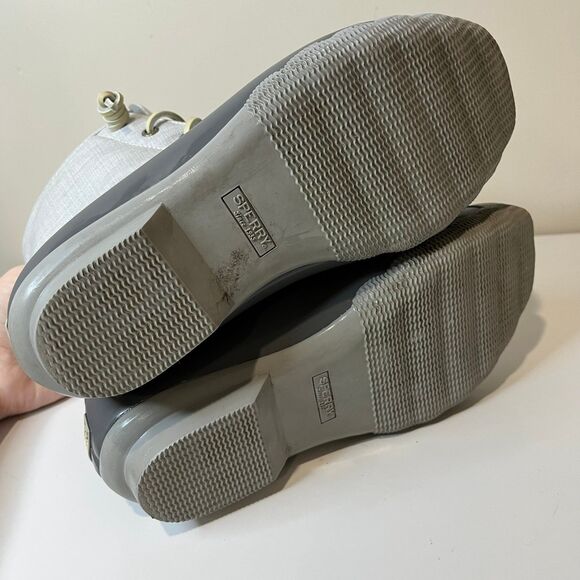 Sperry Saltwater Canvas Rain Boot Grey Women’s Duck Boot size 8 - Picture 6 of 7